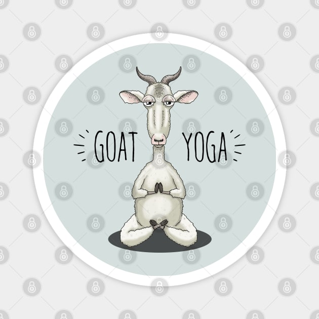 GOAT YOGA - Meditating Goat Magnet by Jitterfly